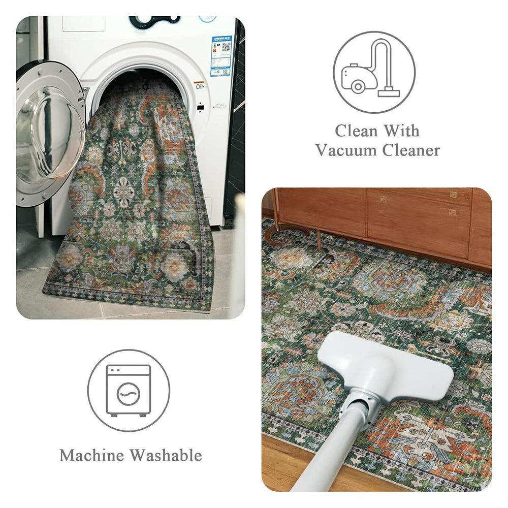 Vintage Tribal Area Rugs (Green, 9' x 12') - From Where - 