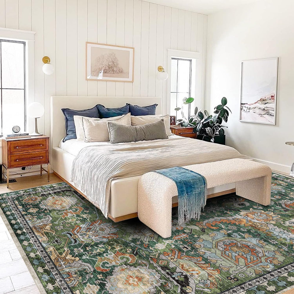 Vintage Tribal Area Rugs (Green, 9' x 12') - From Where - 