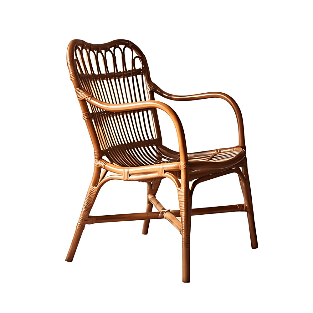 Vintage Wicker Rattan Chair - From Where - 
