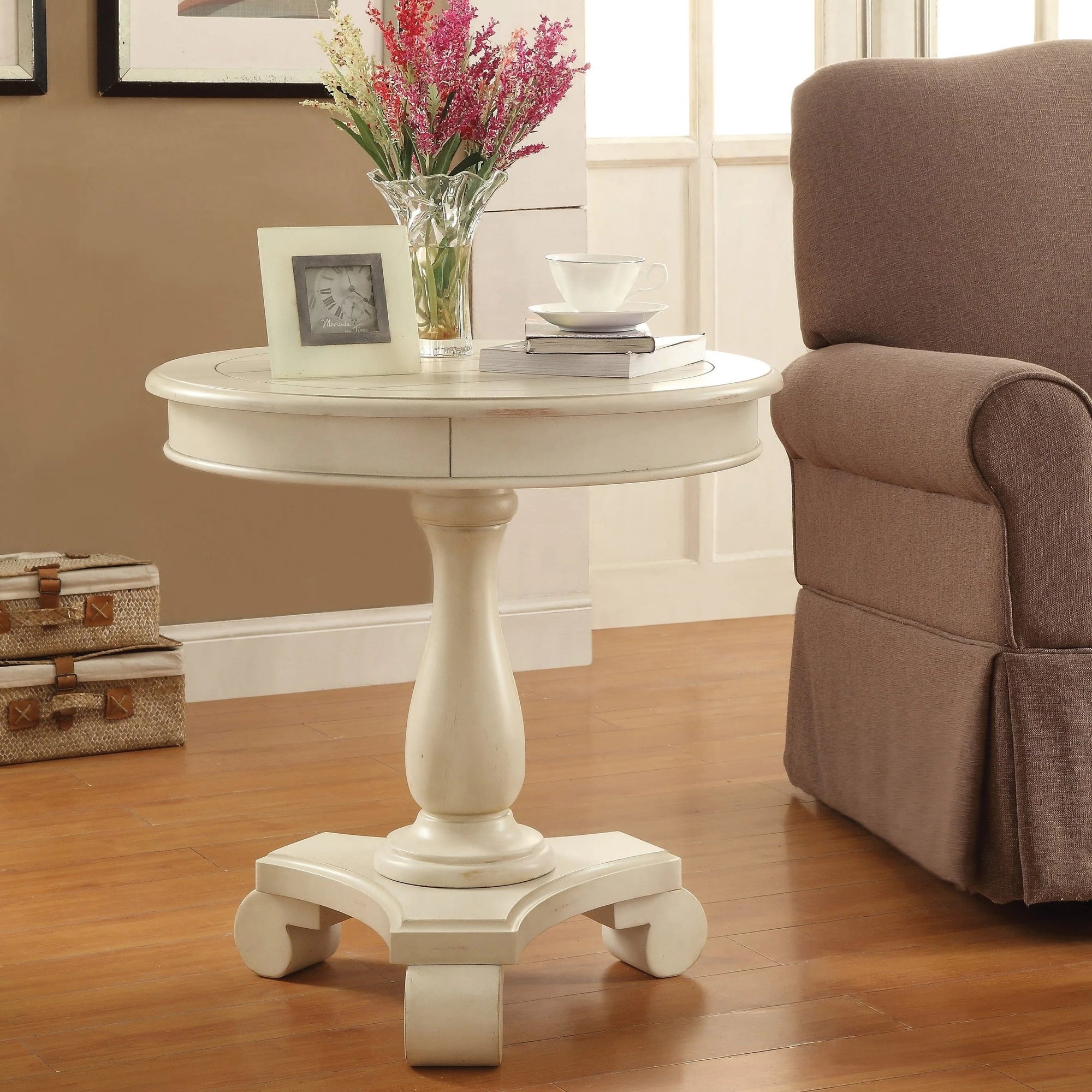 Viola Traditional Round Accent Table - From Where - 