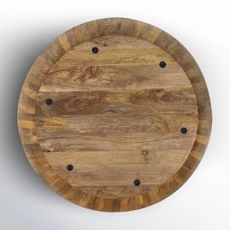 Vivenne Mango Wood Drum Coffee Table - From Where - 