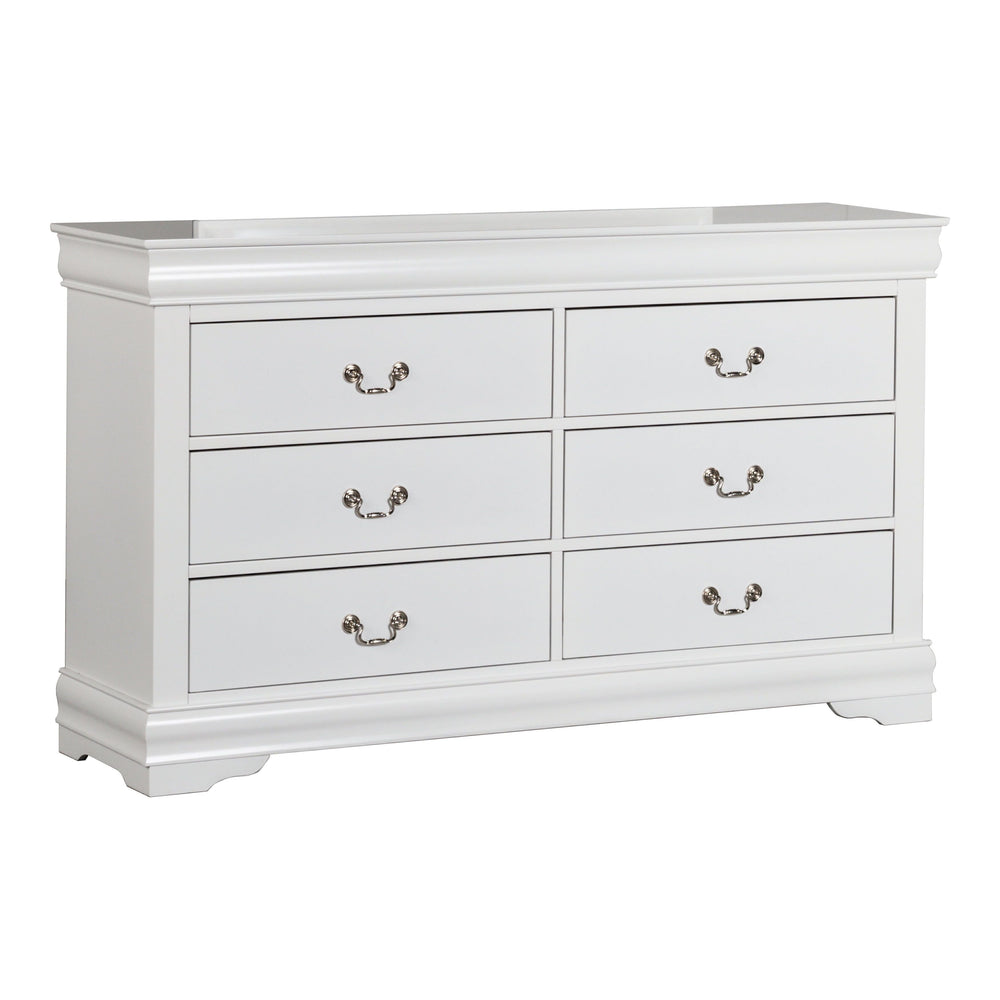 Vrai 6 - Drawer Solid Wood White Dresser - From Where - 