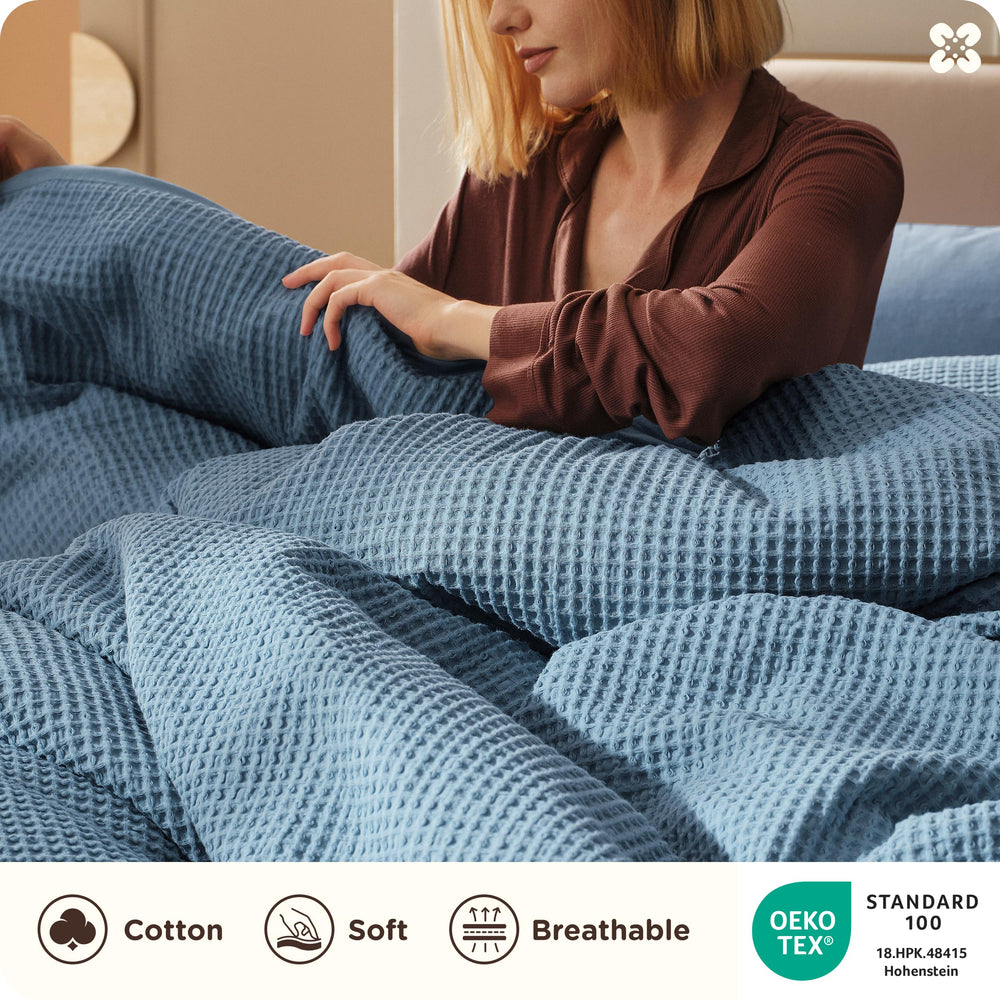 Waffle Weave Bedding Set - From Where Finds - 