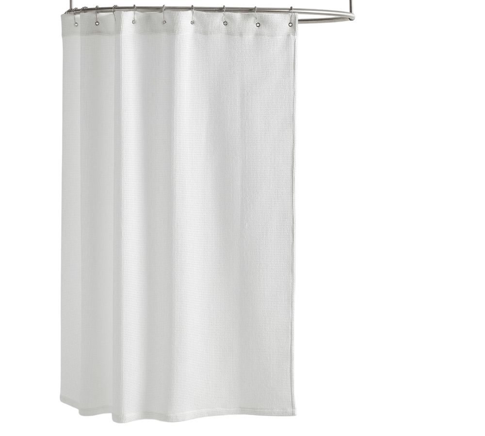 Waffle Weave Cotton Shower Curtain - From Where - 