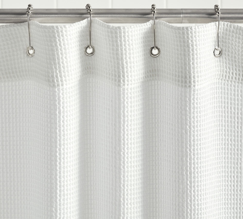 Waffle Weave Cotton Shower Curtain - From Where - 