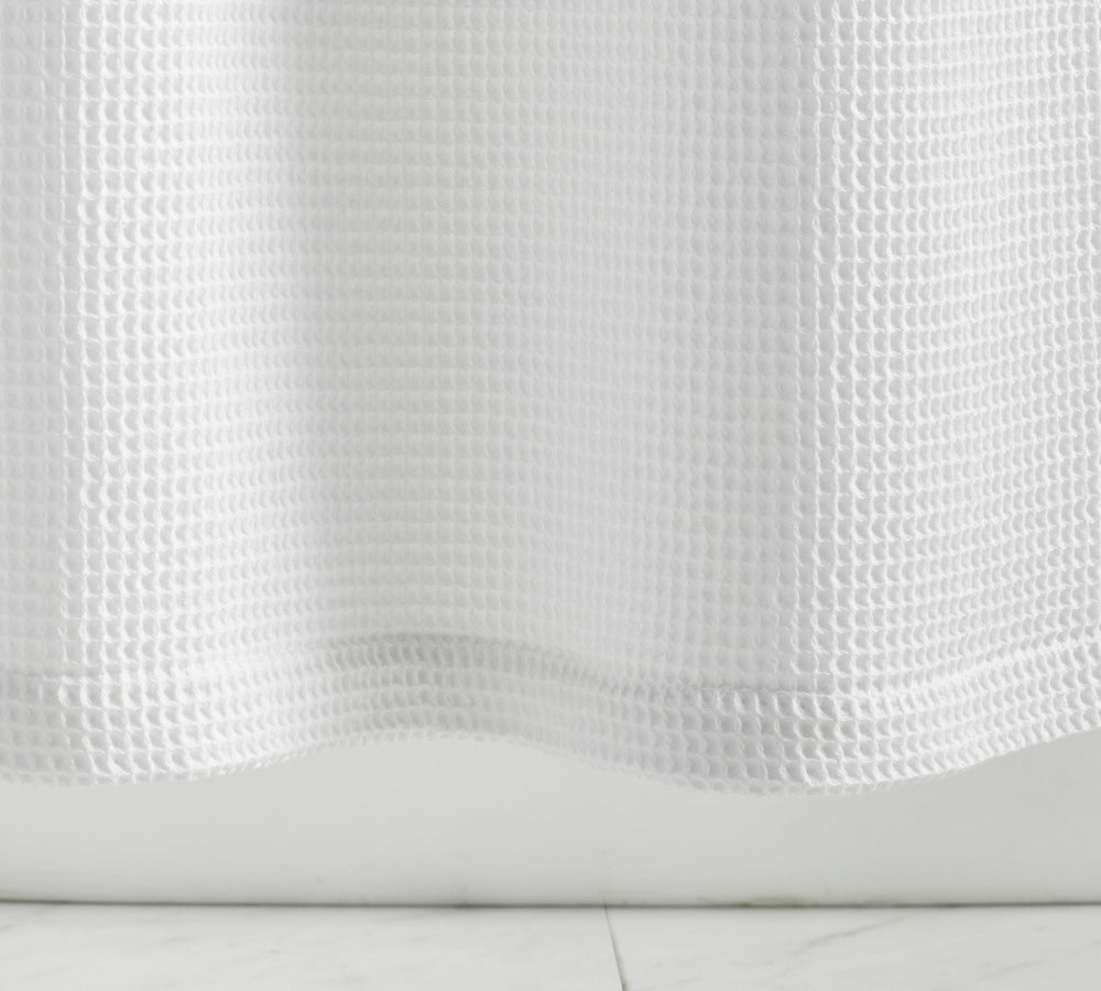 Waffle Weave Cotton Shower Curtain - From Where - 