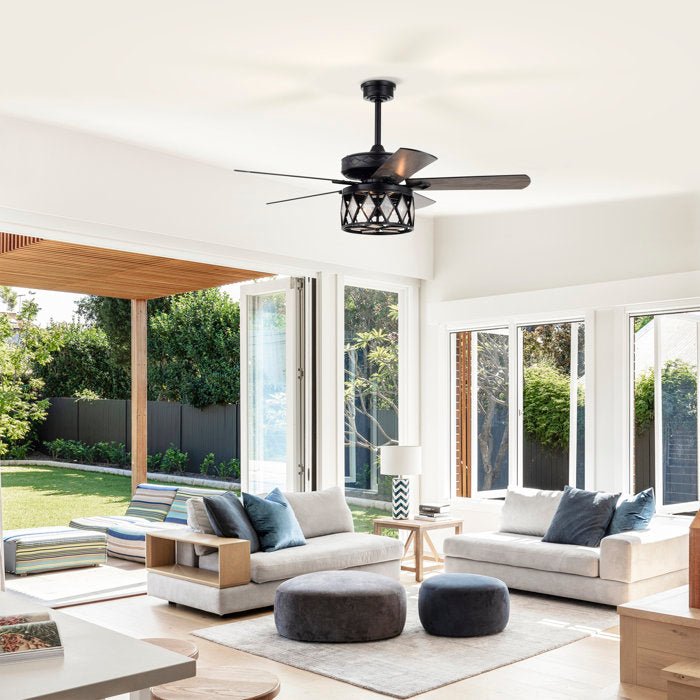 WaKeeney 52'' Ceiling Fan with Light Kit - From Where - 