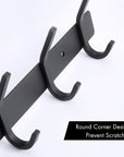 Wall Coat Hook Rack with 5 Robe Hooks - From Where - 