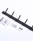 Wall Coat Hook Rack with 5 Robe Hooks - From Where - 