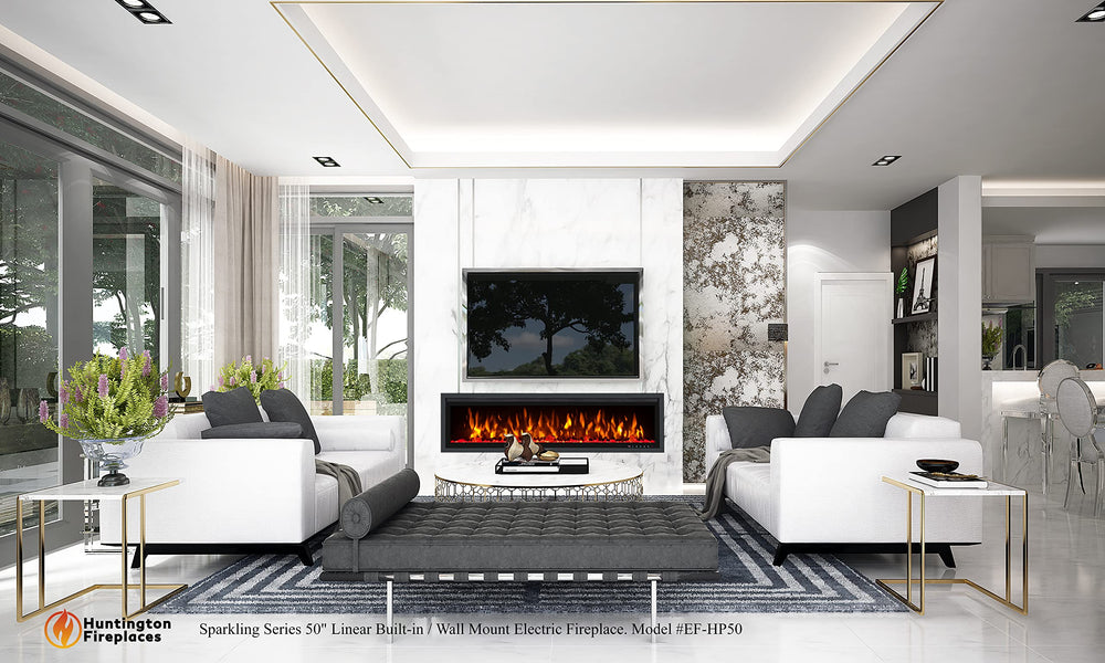 Wall Mount LED Electric Fireplace - From Where - 