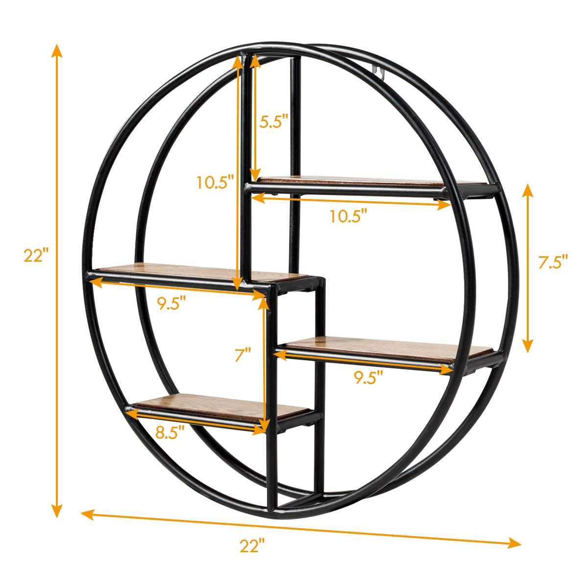 Wall - Mounted Circular Shelf - From Where - 
