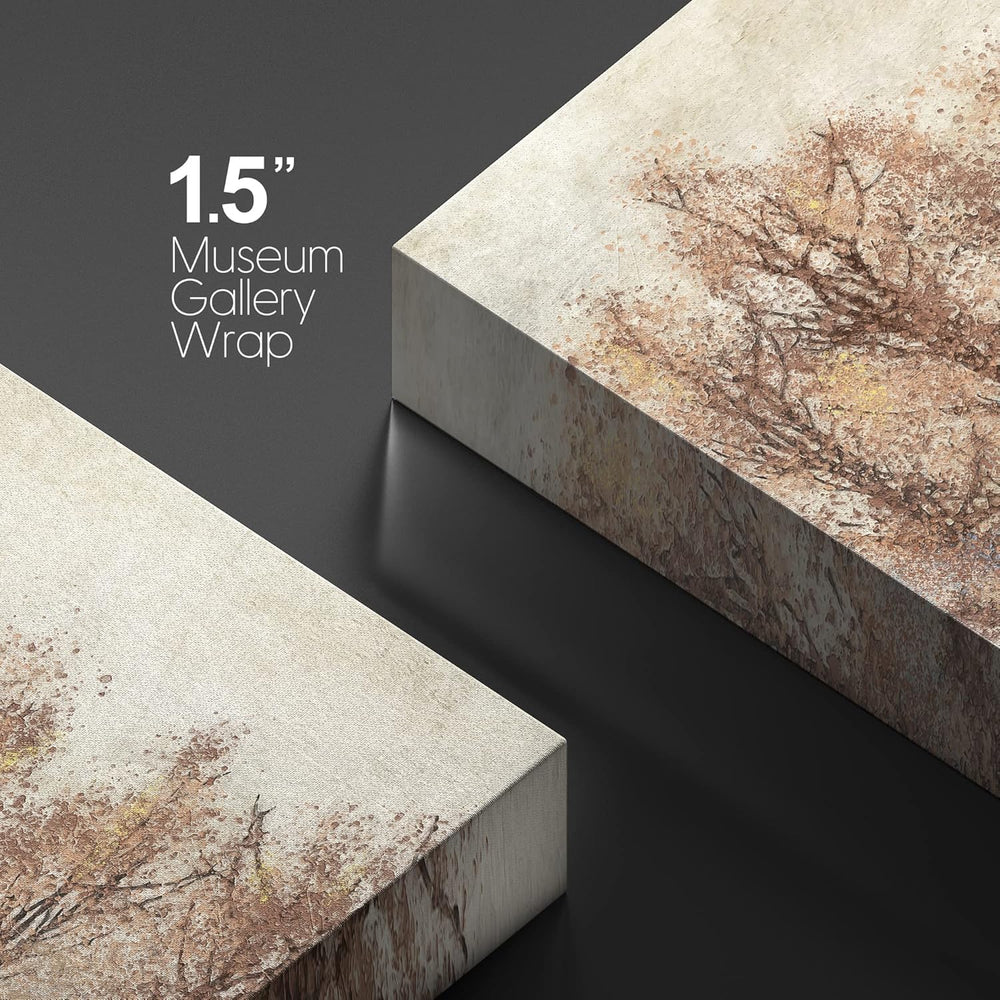 wall26 Canvas Print Wall Art Autumn Fall Orange Leaf Forest Farm Tree Landscape Nature Wilderness Illustrations Modern Art Rustic Relax/Calm Multicolor for Living Room, Bedroom, Office - 16"x24" - From Where - 