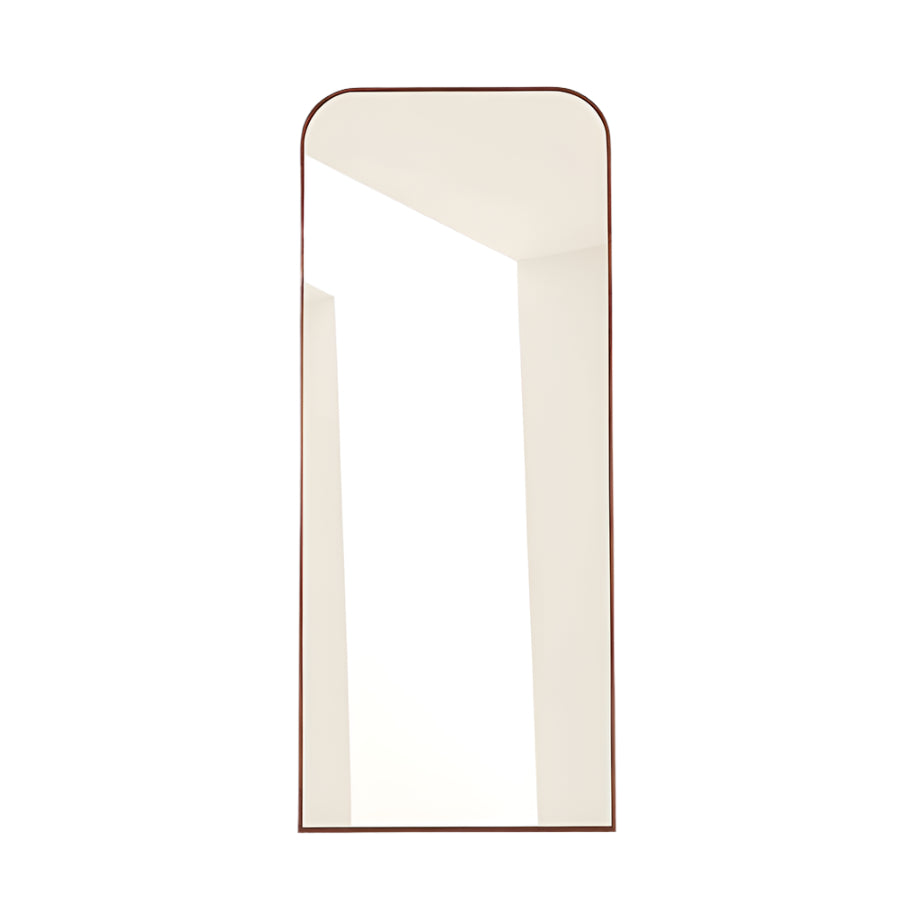 Walnut Arch Rectangle Floor Mirror - From Where - 