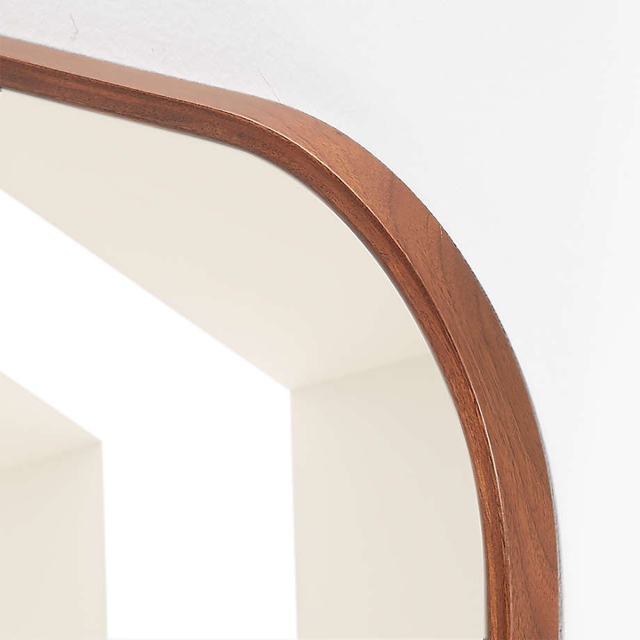 Walnut Arch Rectangle Floor Mirror - From Where - 