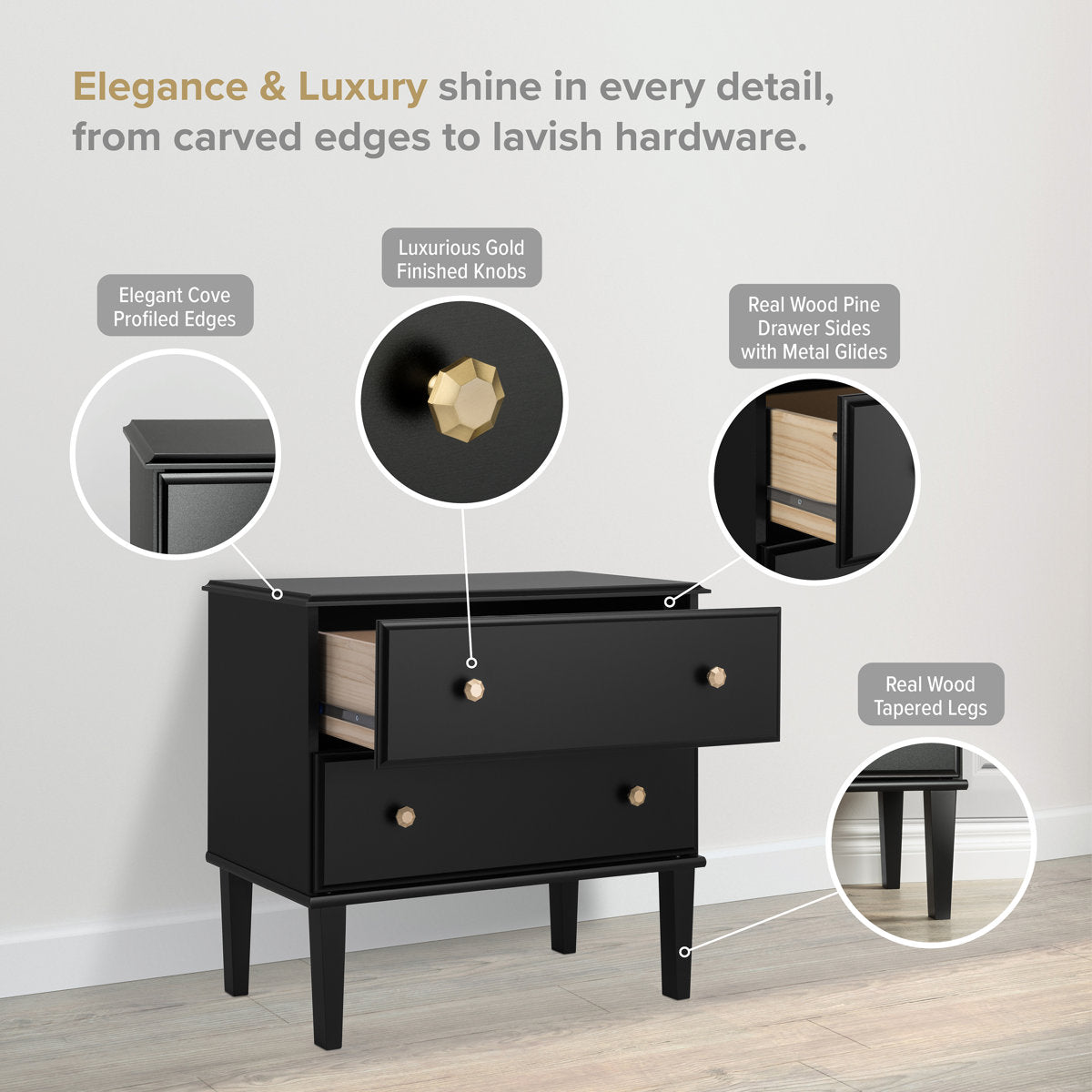Wannetta 2 - Drawer Nightstand - From Where - 