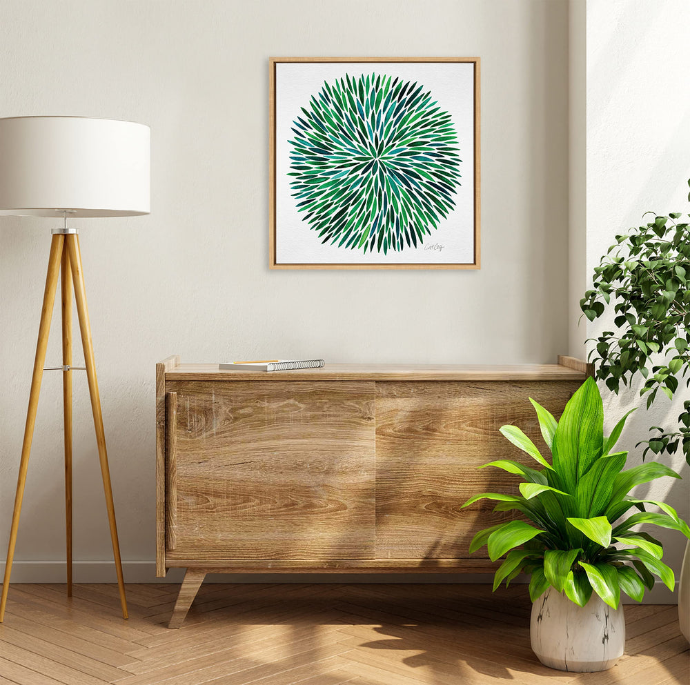 Watercolor Burst Framed Canvas Wall Art - From Where - 