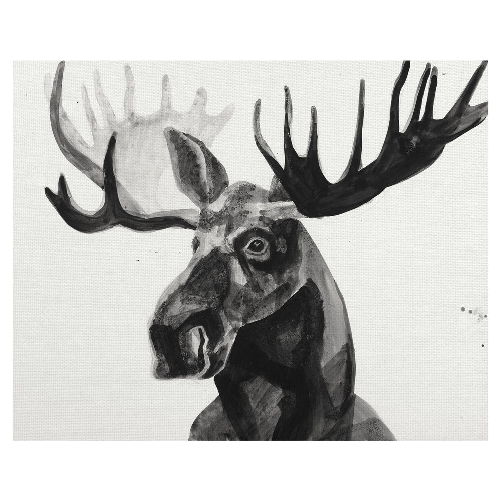 Watercolor Moose Art Print - From Where - 