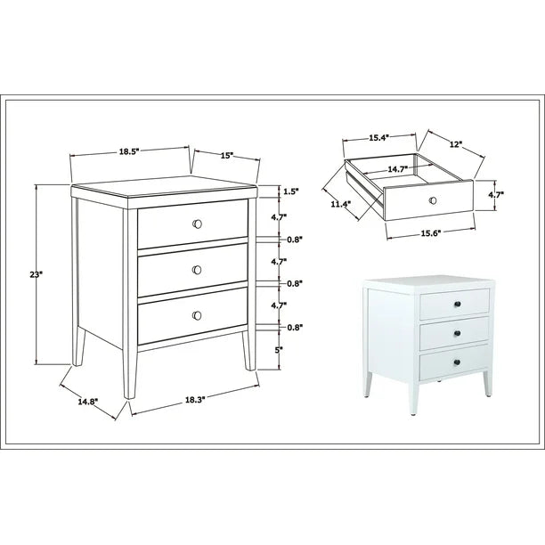 Webb 3 - Drawer Nightstand - From Where - 