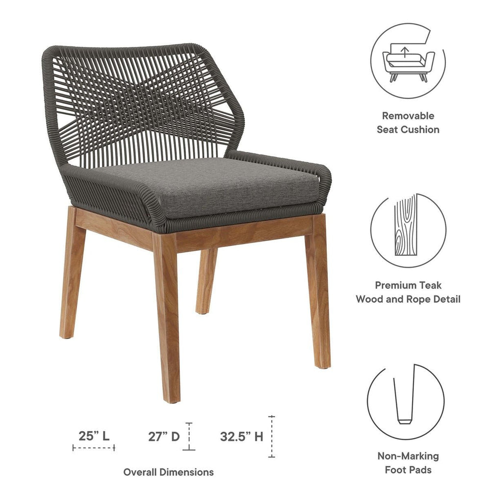 Wellspring 5 - Piece Outdoor Patio Teak Wood Dining Set - From Where Finds - 