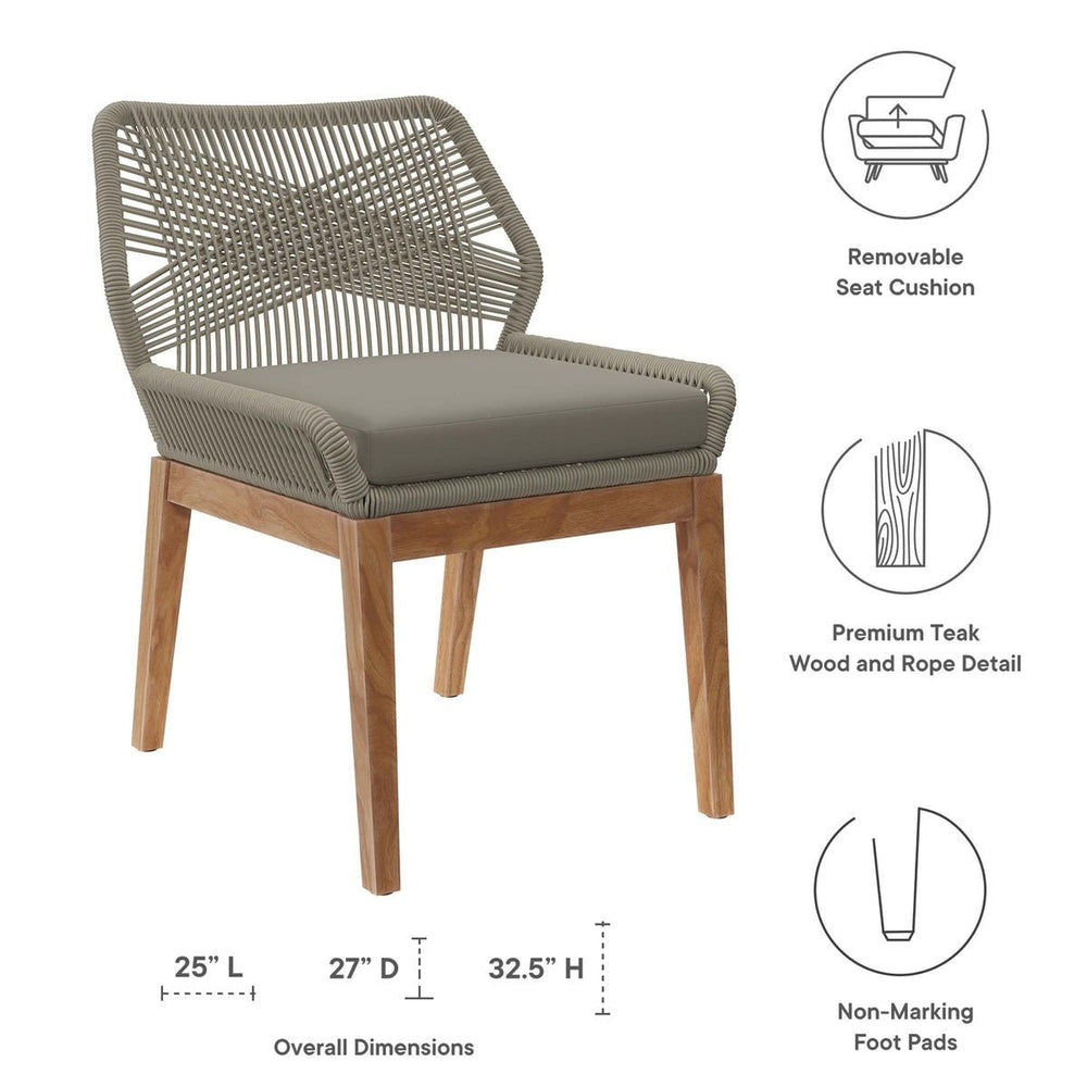 Wellspring 5 - Piece Outdoor Patio Teak Wood Dining Set - From Where Finds - 