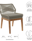 Wellspring 5 - Piece Outdoor Patio Teak Wood Dining Set - From Where Finds - 