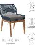 Wellspring 5 - Piece Outdoor Patio Teak Wood Dining Set - From Where Finds - 