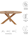 Wellspring 5 - Piece Outdoor Patio Teak Wood Dining Set - From Where Finds - 