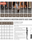 Western Cowgirl Boots with Chunky Heel Size 11 - From Where - 