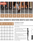 Western Cowgirl Boots with Chunky Heel Size 6 - From Where - 