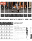 Western Cowgirl Boots with Chunky Heel Size 9 - From Where - 
