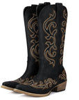 Western Cowgirl Boots with Chunky Heel Size 9 - From Where - 