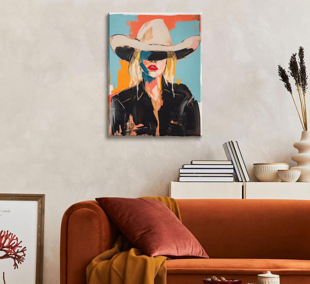 Western Cowgirl Wall Art - From Where - 