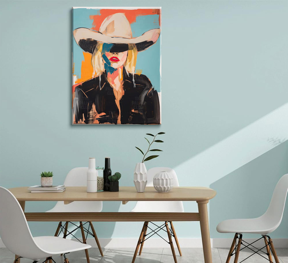 Western Cowgirl Wall Art - From Where - 