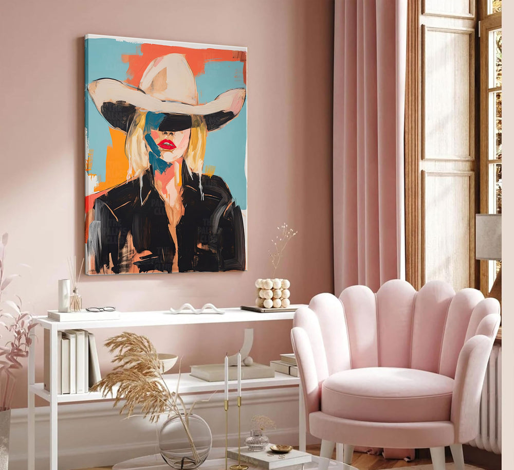 Western Cowgirl Wall Art - From Where - 