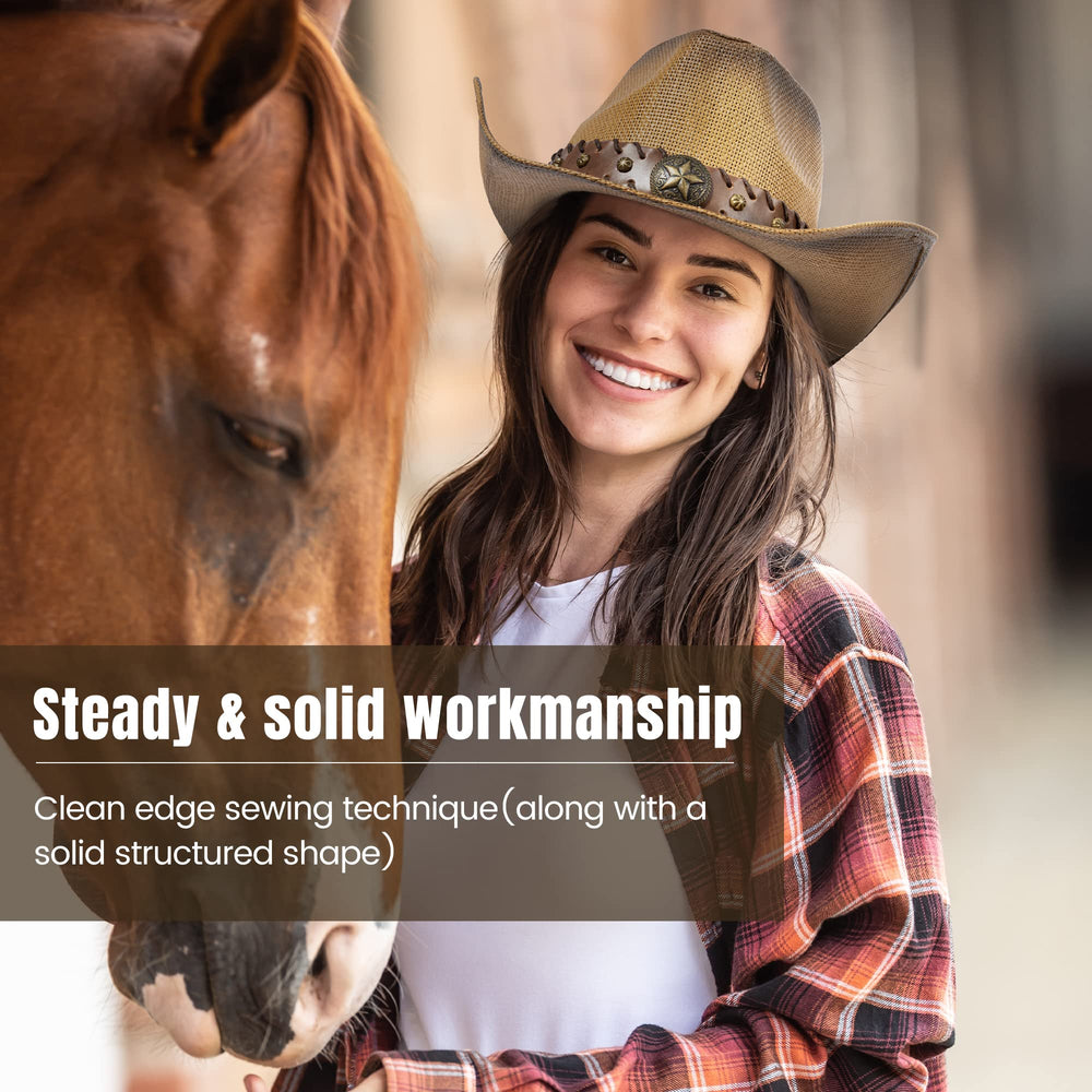 Western Straw Cowboy Hat - From Where - 