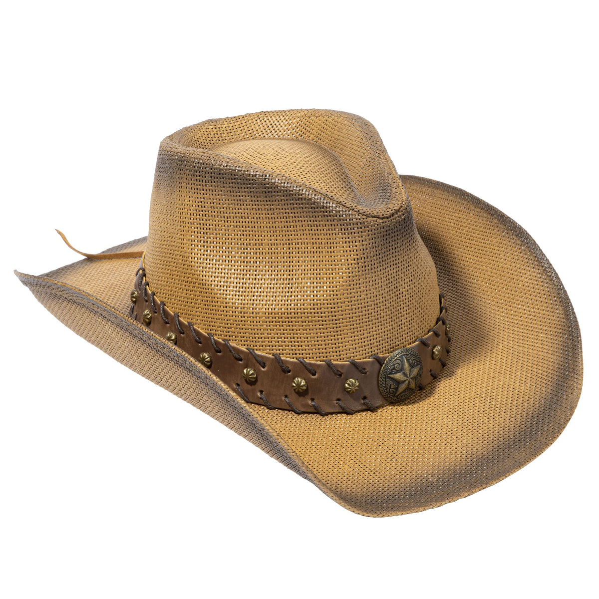 Woven Straw Cowboy Hat w/ Band | From Where