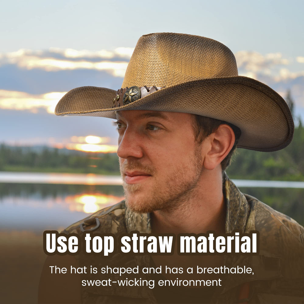 Western Straw Cowboy Hat - From Where - 