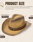 Western Straw Cowboy Hat - From Where - 
