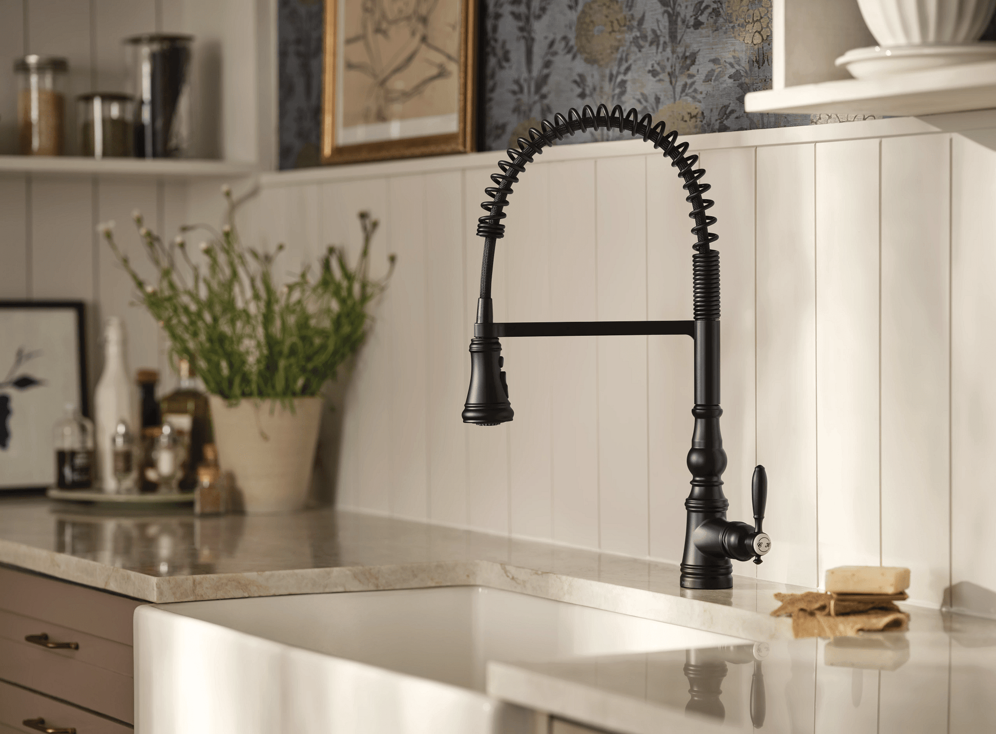 Weymouth One - Handle Pre - Rinse Spring Pulldown Kitchen Faucet - From Where Finds - 