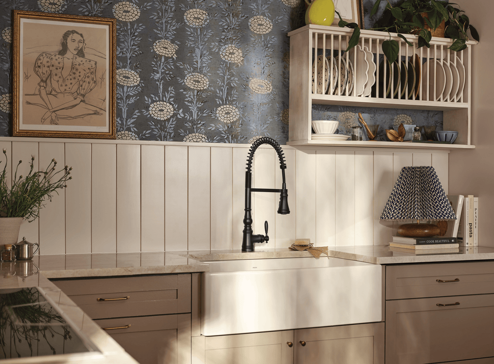 Weymouth One - Handle Pre - Rinse Spring Pulldown Kitchen Faucet - From Where Finds - 