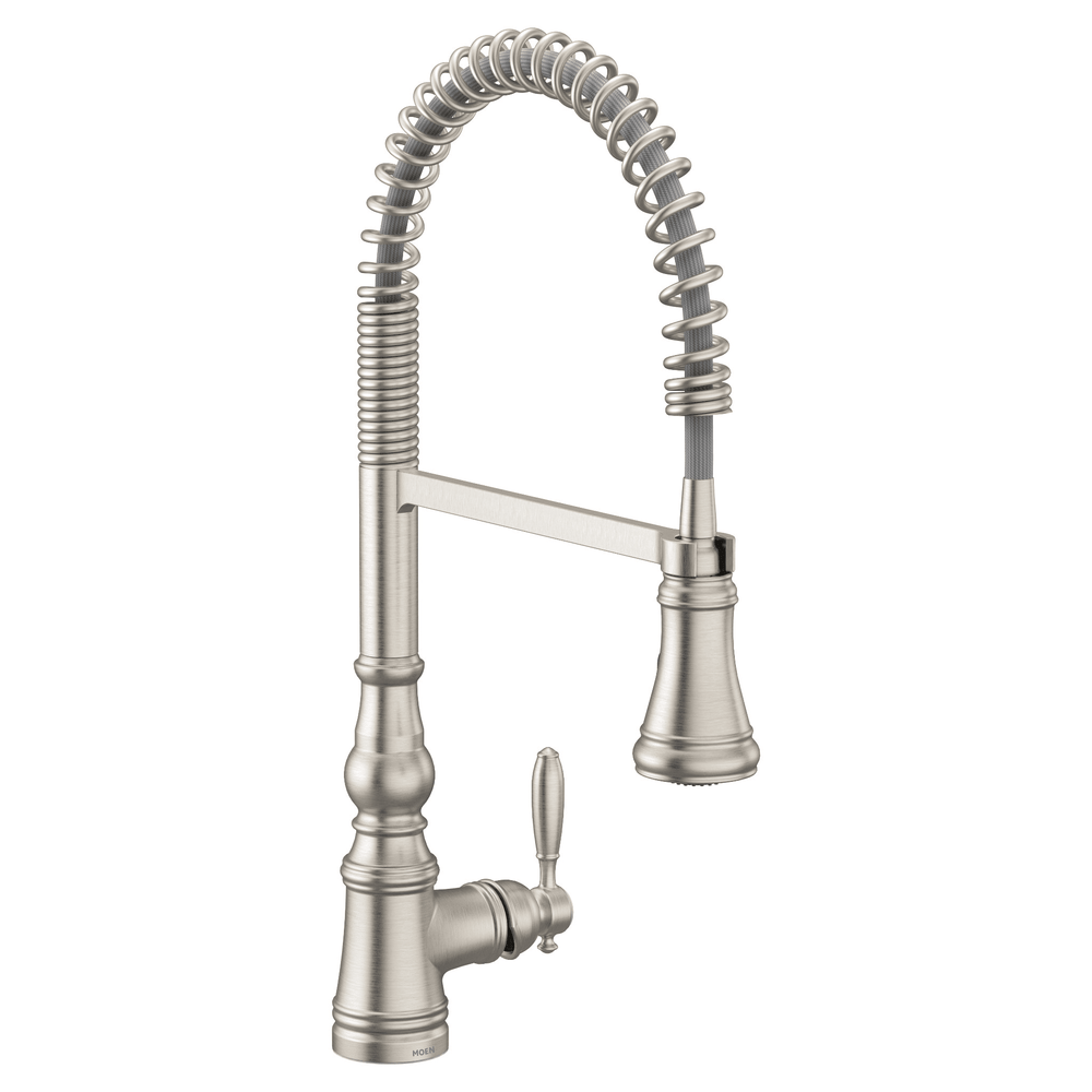 Weymouth One - Handle Pre - Rinse Spring Pulldown Kitchen Faucet - From Where Finds - 