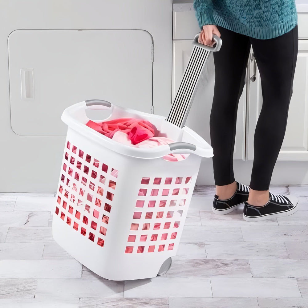 Wheeled Plastic Laundry Basket - From Where - 