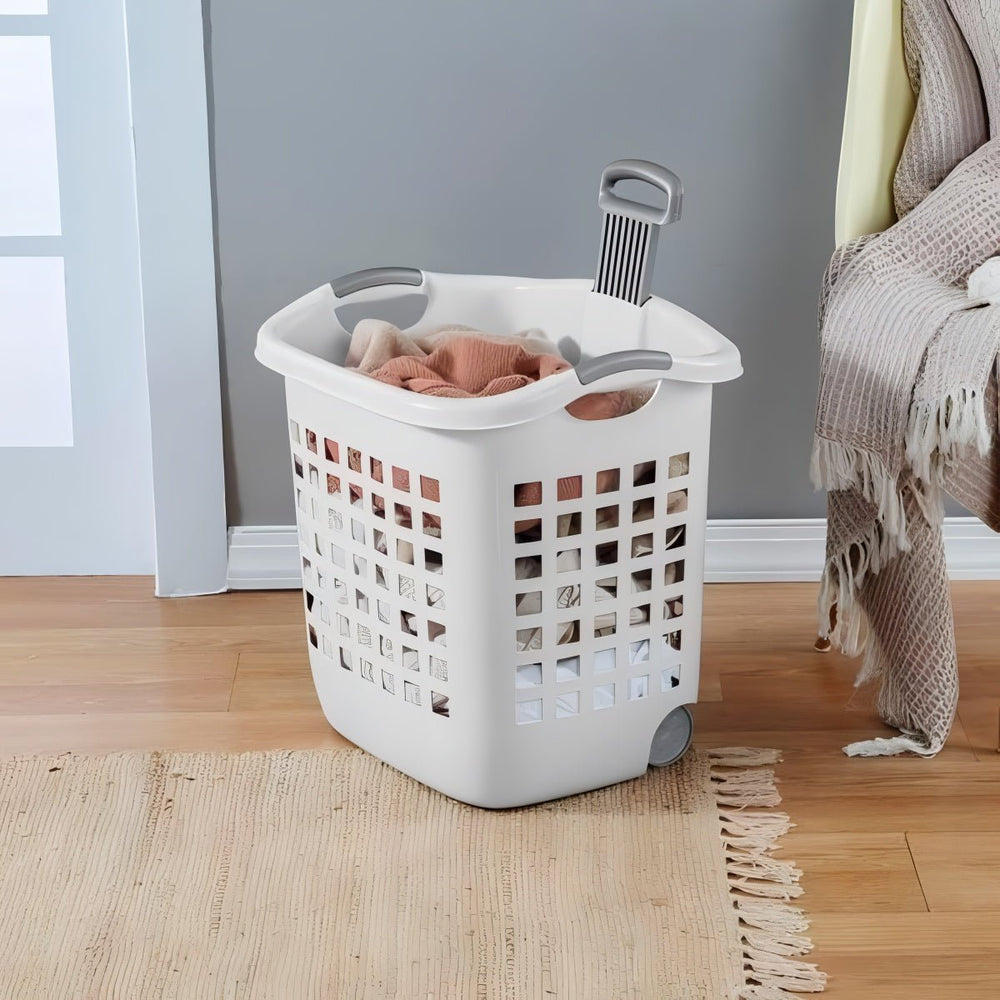 Wheeled Plastic Laundry Basket - From Where - 