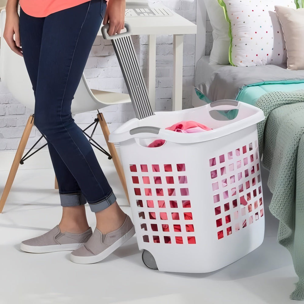 Wheeled Plastic Laundry Basket - From Where - 