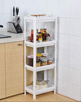White Bathroom Plastic Shower Shelf - From Where - 