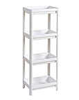 White Bathroom Plastic Shower Shelf - From Where - 