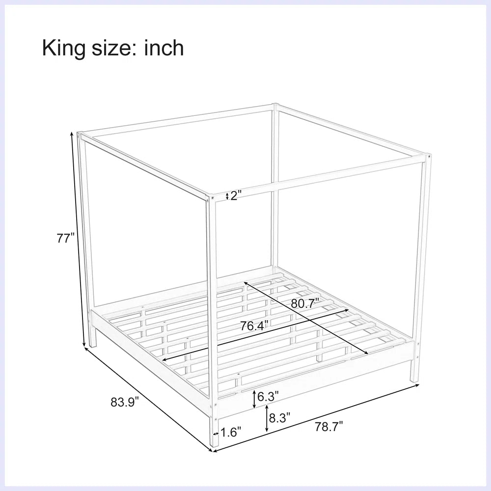 White Canopy Bed Frame - From Where - 