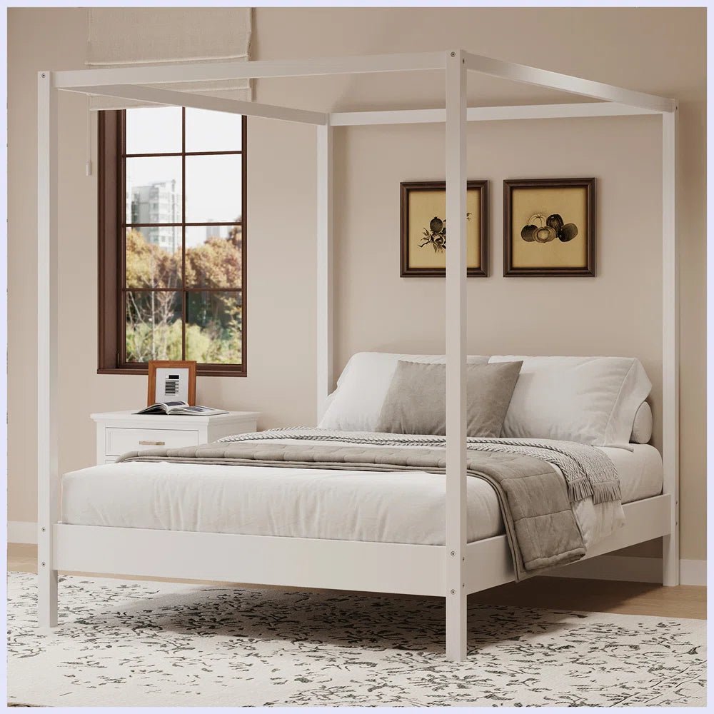 White Canopy Bed Frame - From Where - 