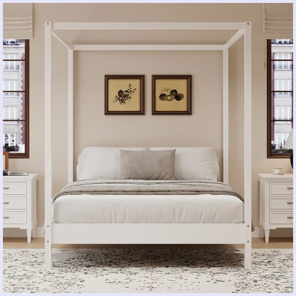White Canopy Bed Frame - From Where - 