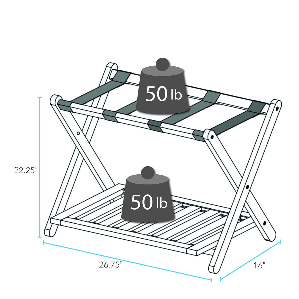 White Casual Home Luggage Rack - From Where - 